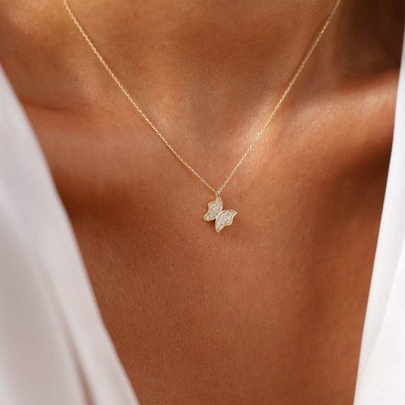 2 pezzi / set di collane con pendente a forma di farfalla e cuore per ragazze, collane per l'amicizia, migliori amiche, regalo di gioielli, regalo di San Valentino, per la mamma, la