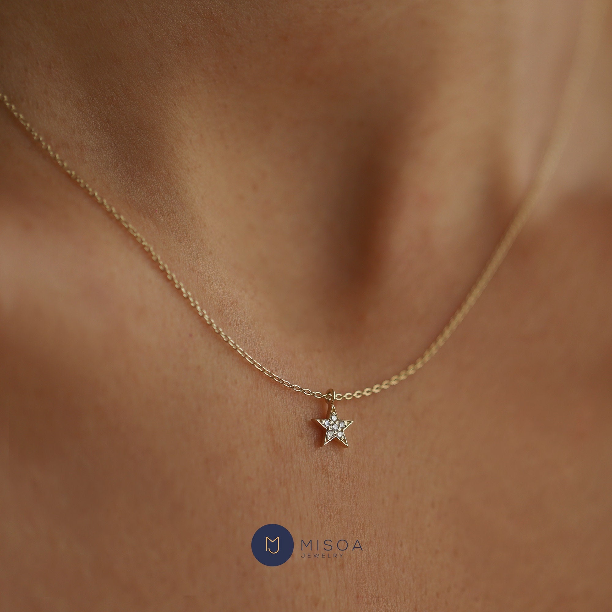 Silver Star Necklace with White Stardust | Jewelry by Johan - Jewelry by  Johan