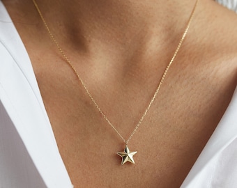 Gold Nautical Star Necklace, 14K Gold Star, Celestial Jewelry, Layering Necklace, Gift for Her, Gold Chain, Star Jewelry, Minimal Jewelry