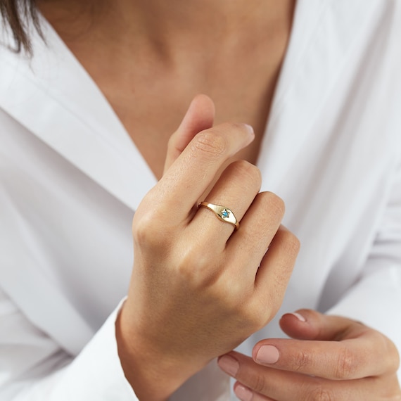 Anillo de starburst turquesa oro 14 quilates imitación de - Etsy España