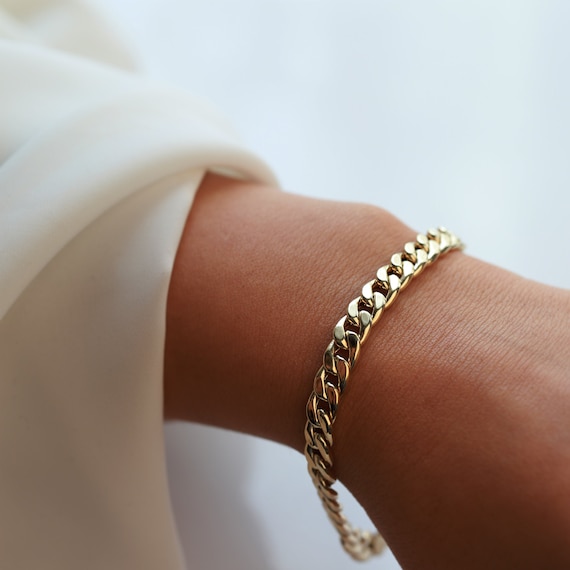 República Incitar Constituir Pulsera de cadena de bordillo de oro de 14 quilates de 6 mm - Etsy España República Incitar Constituir Pulsera de cadena de bordillo de oro de 14 quilates de 6 mm - Etsy España