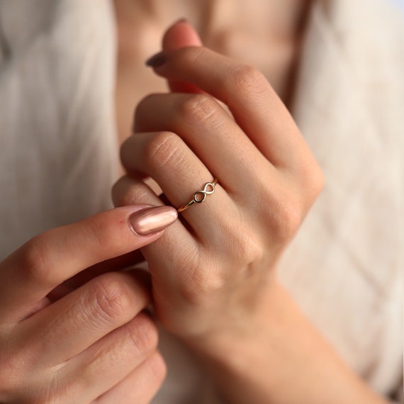 Buy Infinity Ring Dainty Gold Ring Gift for Her Valentine s Day