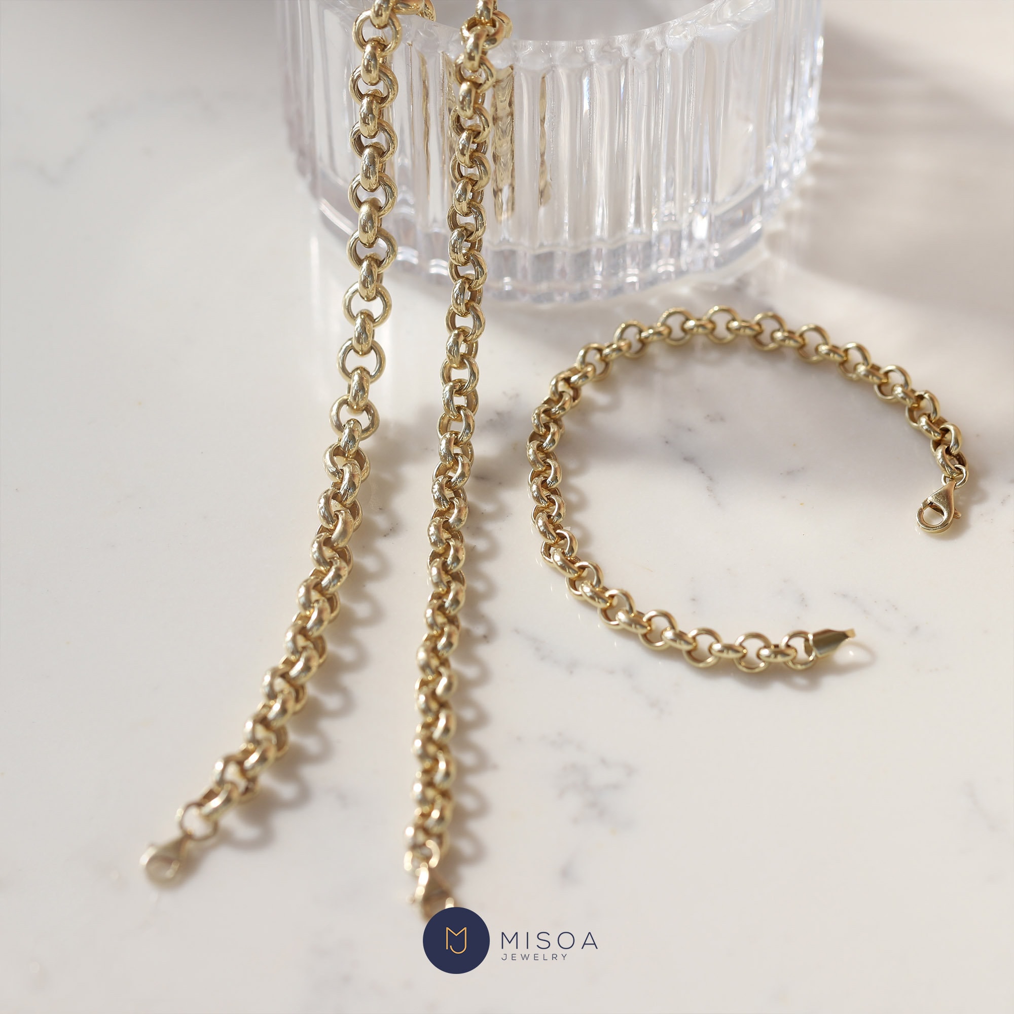 14K Gold Rolo Chain Bracelet Minimalist Fine Jewelry Gift - Etsy