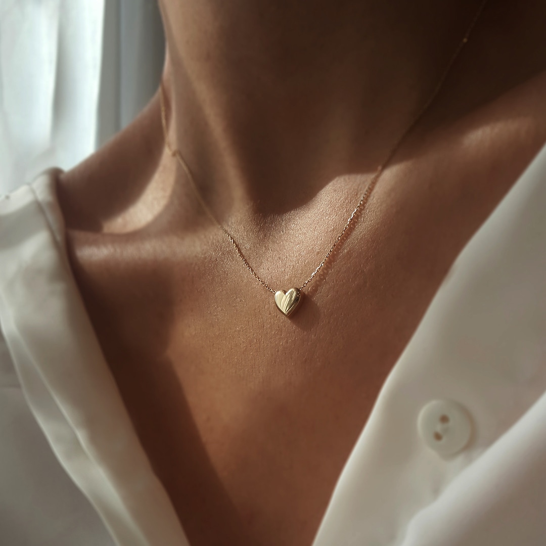 Children's 14k 2024 gold heart necklace