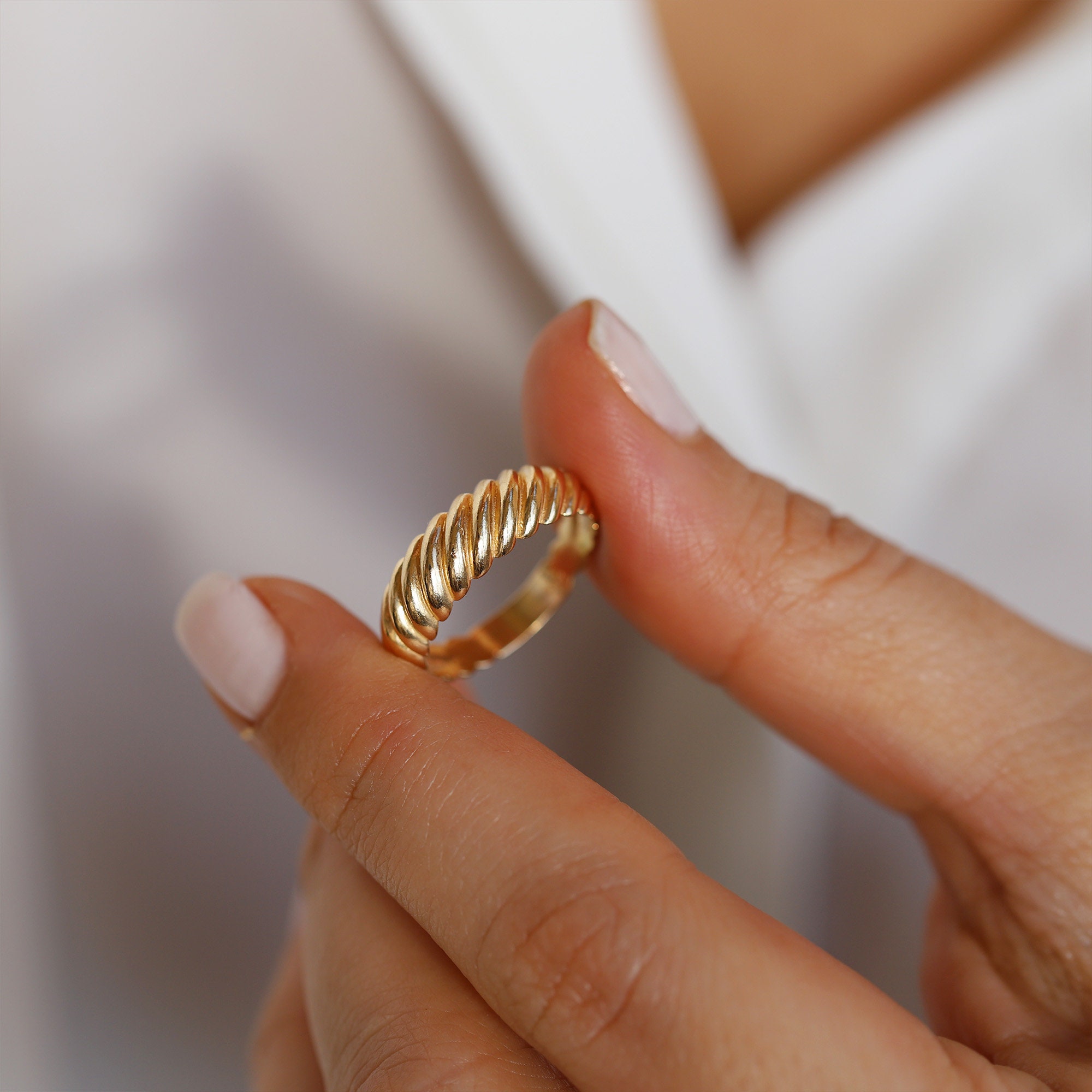 14K ゴールド クロワッサンリング アイボリーカラー 14K ゴールド クロワッサンリング アイボリーカラー 【公式通販】