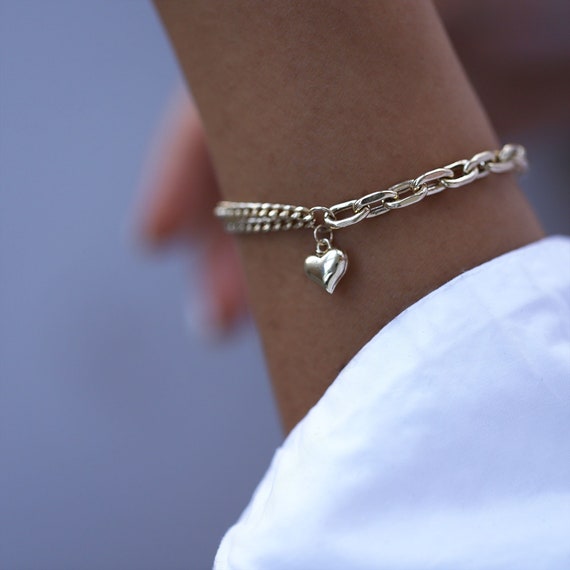 Bracciali Bracciale a catena piatta da Uomo in Oro 18 Carati Misura o