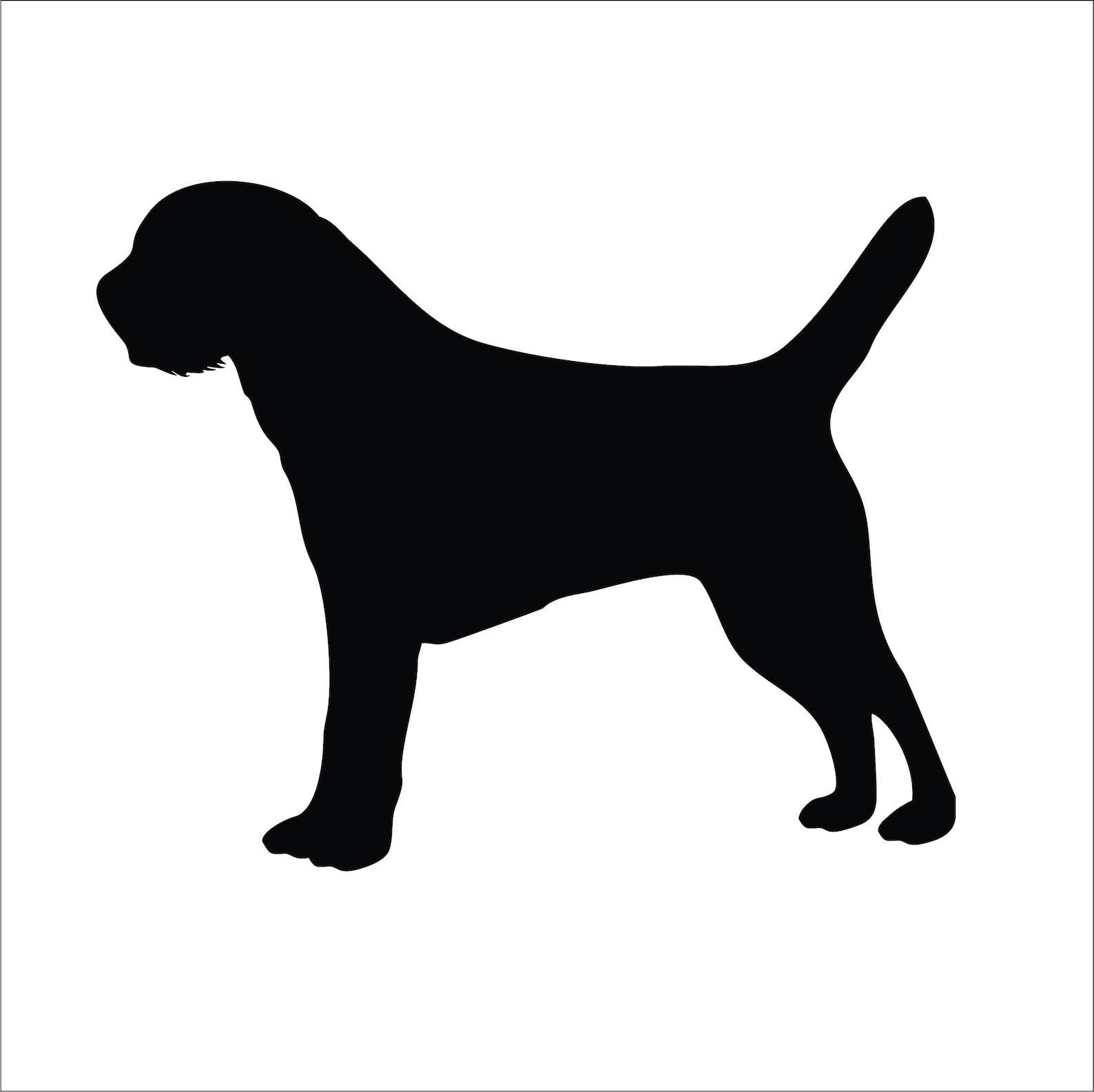 Border Terrier Vector Graphic SVG Silhouette | Etsy