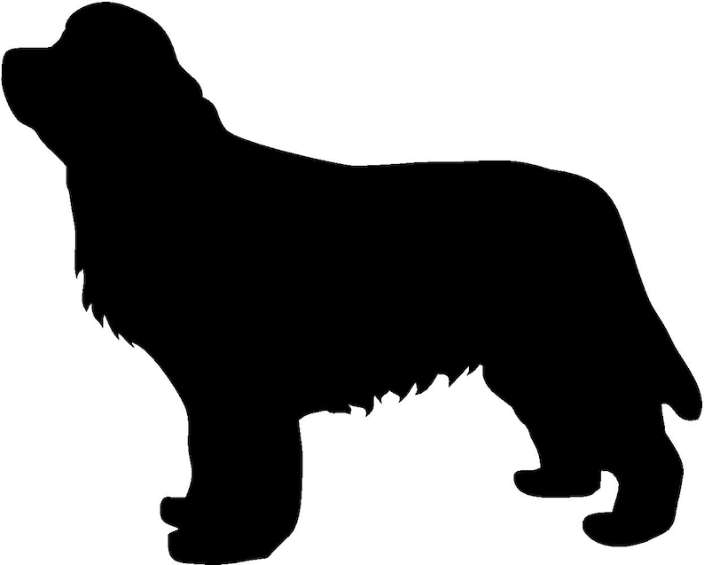 Download Newfoundland Dog Vector Graphic SVG Silhouette | Etsy