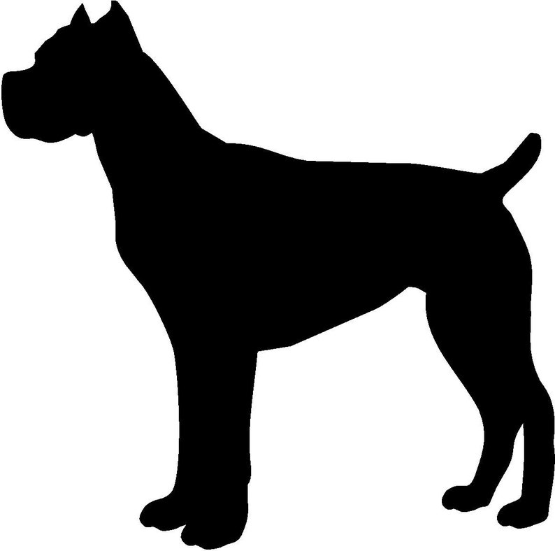Download Cane Corso Dog Vector Graphic SVG Silhouette | Etsy