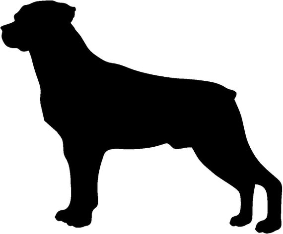 Download Rottweiler Dog Vector Graphic Svg Silhouette Etsy