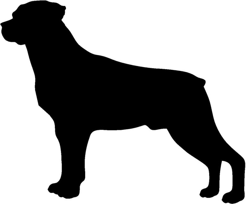Download Rottweiler Dog Vector Graphic SVG Silhouette | Etsy
