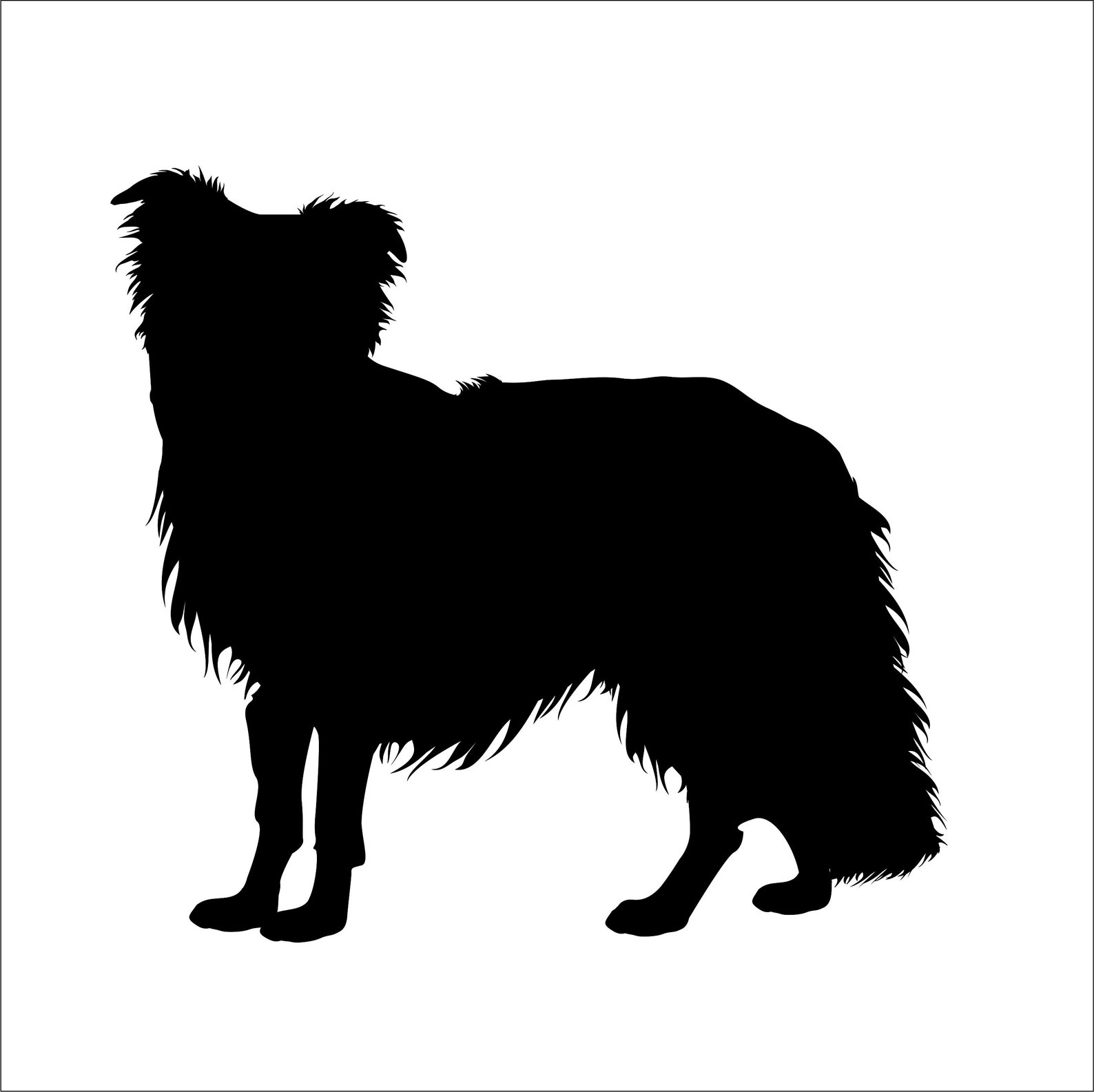 Border Collie Vector Graphic SVG Silhouette | Etsy