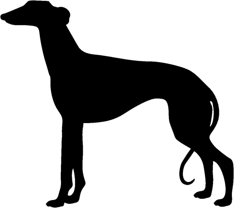 Download Greyhound Dog Vector Graphic SVG Silhouette | Etsy