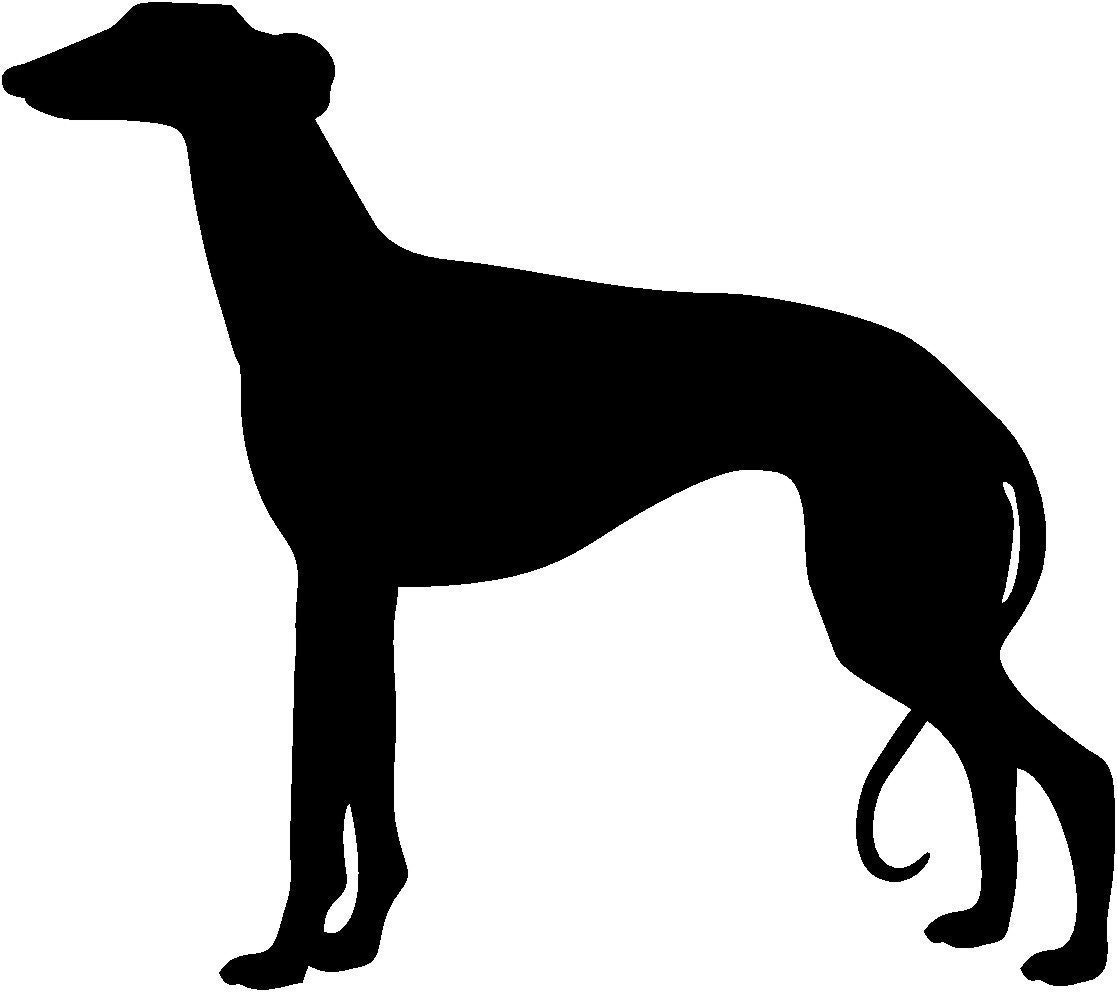 Greyhound Dog Vector Graphic SVG Silhouette Etsy