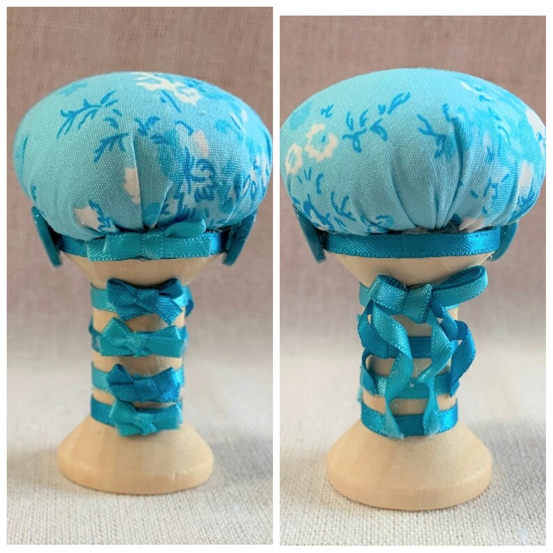 Pin cushion / Wooden Spool Pin Cushion / Wooden Cotton Reel Etsy