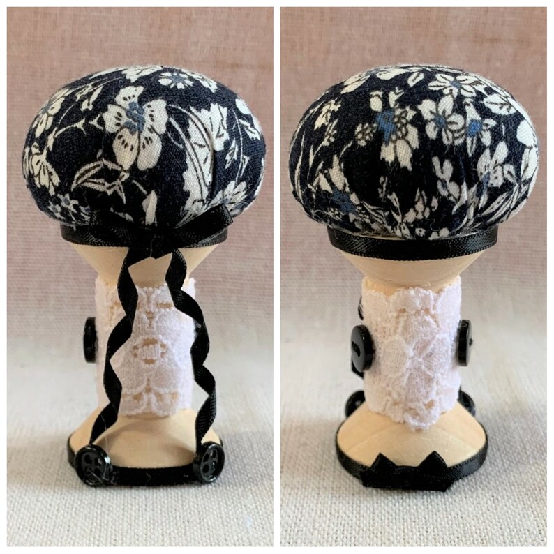 Pin cushion / Wooden Spool Pin Cushion / Wooden Cotton Reel Etsy