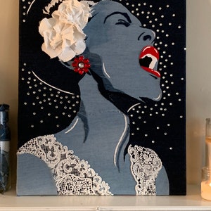 Billie In Denim (Earrings & Lace Subject to Change)