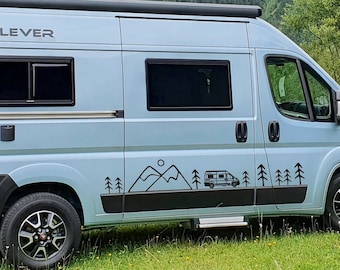 XXL Aufkleber Vanlife Clever Van Hymer Tour Pössl Fiat Ducato Cliff