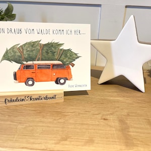 Postkarte Karte  "Frohe Weihnachten" T1 T2 T3 T4 T5 T6 Van Camper