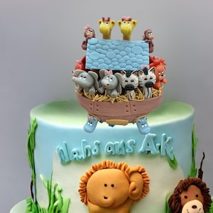 Noah&#39;s Ark Cake Topper, Centerpiece to decorate cake , Baby Party Decoration Birthday for girls and boys, baby shower decor
