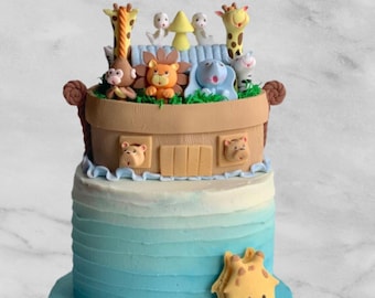 Noah's Ark Cake Topper Baby Party Decoration Centerpiece, Baptism, Babyshower, Party favors for decorating cake