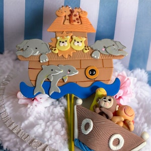 Noah&#39;s Ark Centerpiece set, Baby Party Decoration Birthday Flat figurines, party favors decor