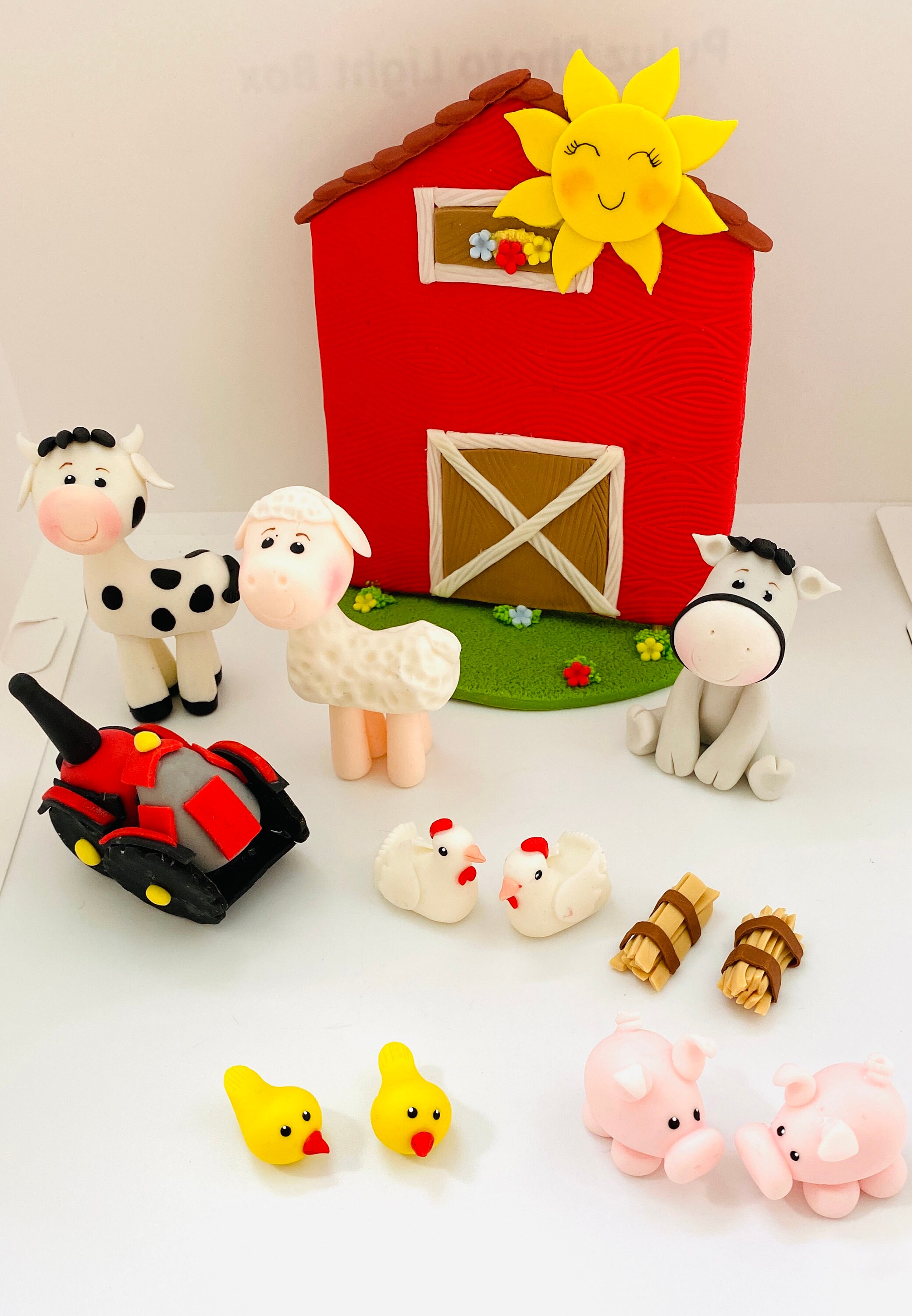 Farm cake topper set | Etsy