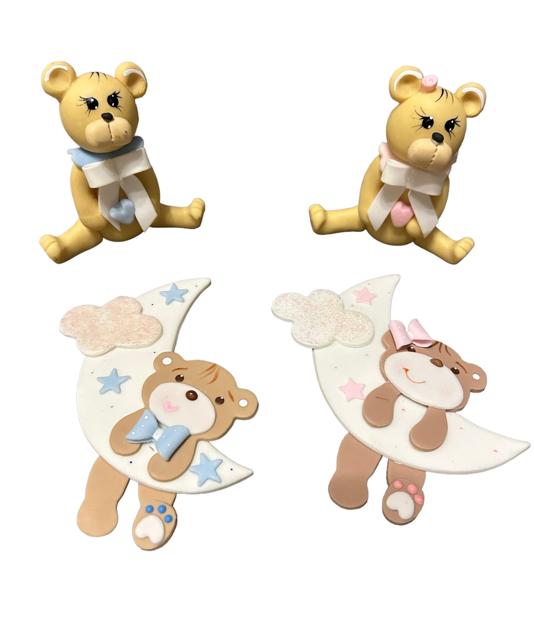 ◇オーダー用◇ダイカット ミニ トッパー クマ 月 星