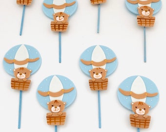Hot Air Balloon Cupcake Toppers - Etsy