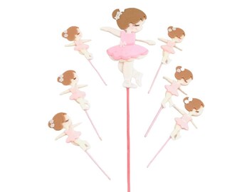 Adornos para tarta de bailarina: decoraciones hechas a mano para fiestas de cumpleaños