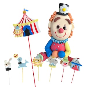 Party Decorations Circus and Clown Set - carnival theme - circus theme - clown topper