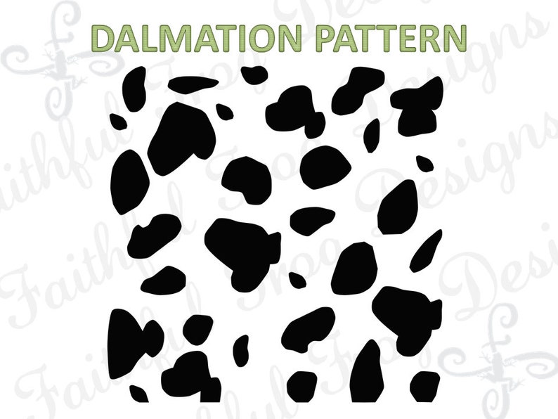 Download SVG Design Dalmatian Spot Pattern with Collar Instant | Etsy
