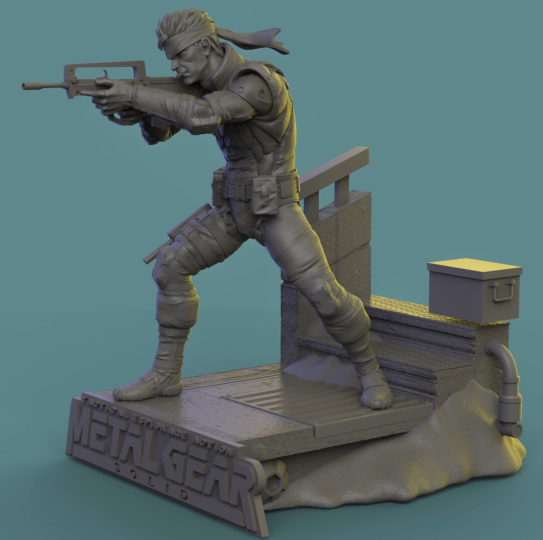 20 Cm 8 Inch Solid Snake Figure Metal Gear Resin - Etsy