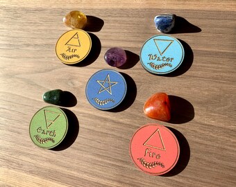 alchemical element discs | Elements symbols | Alchemy | Altar tiles