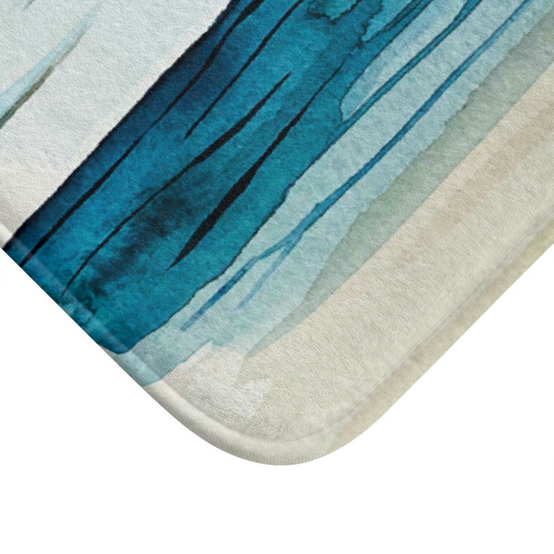 Calm Seas Bath Mat Antislip Microfiber Memory Foam Bath Mat Etsy