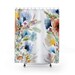Community Flowers on Shower Curtains | Floral Watercolor Print Shower Curtains | Bathroom Refresh Gifts | 71x74 in 
