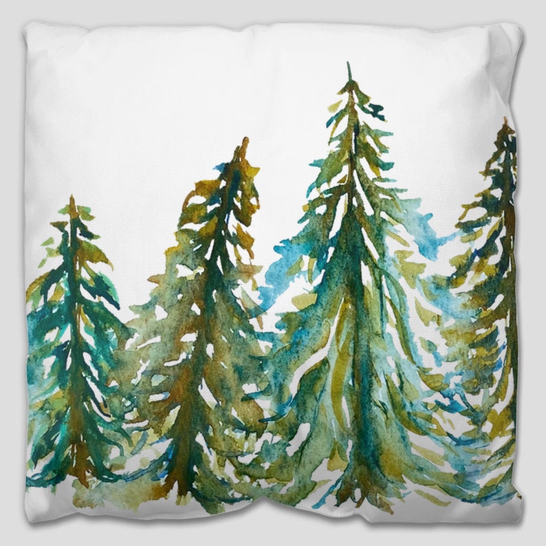 Evergreen Carols Outdoor Pillows & Covers Double Sided Print Etsy