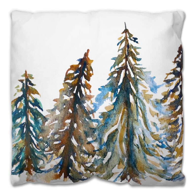 Evergreen Carols Dark Outdoor Pillows & Covers Double Sided Etsy