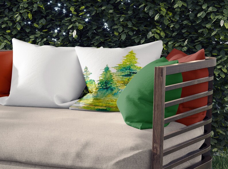Evergreen Reflections on Outdoor Pillows & Covers Double Etsy