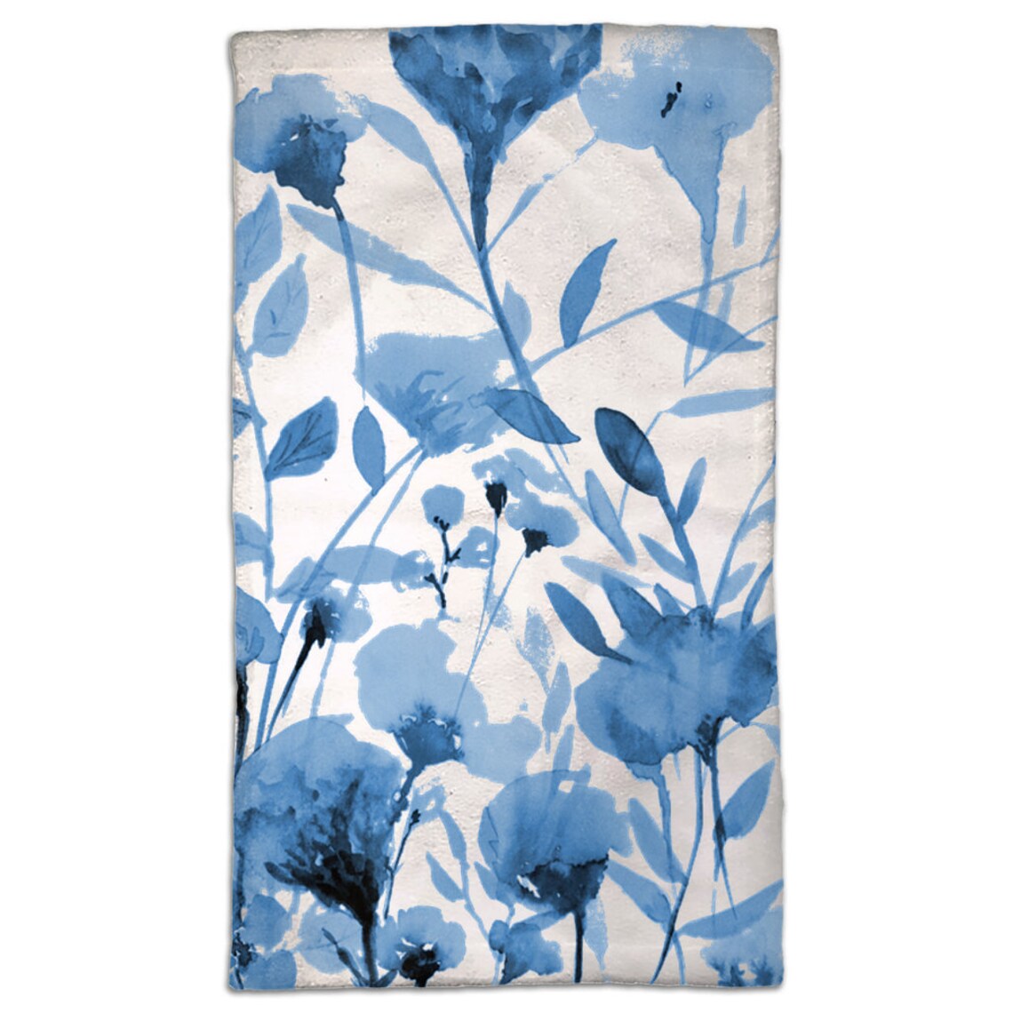 Blue Prairie Flowers Hand Towels For The Bathroom Guest Bath | Etsy