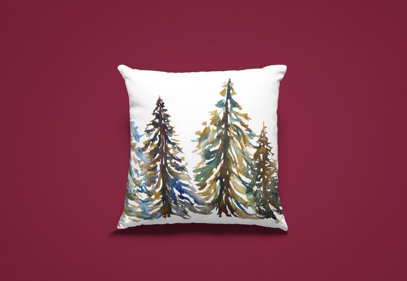 Evergreen Carols Dark Outdoor Pillows & Covers Double Sided Etsy