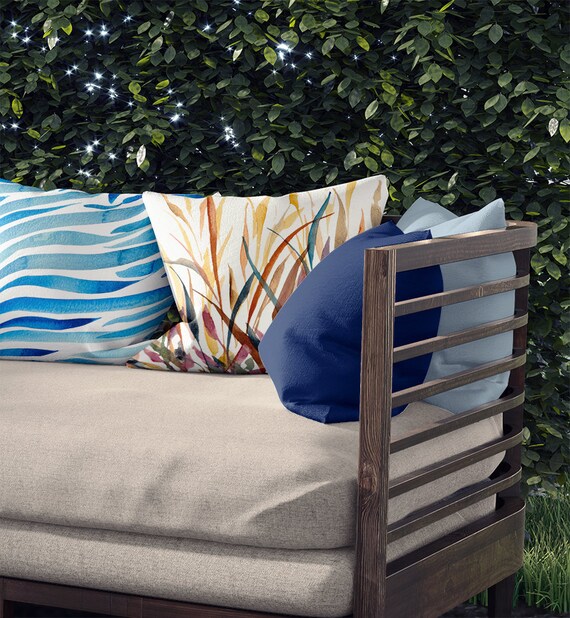 Hierbas modernas sobre almohadas y fundas al aire libre / | Etsy