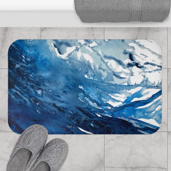 Rain Decor Microfiber Bath Mat with Non-Slip Backing