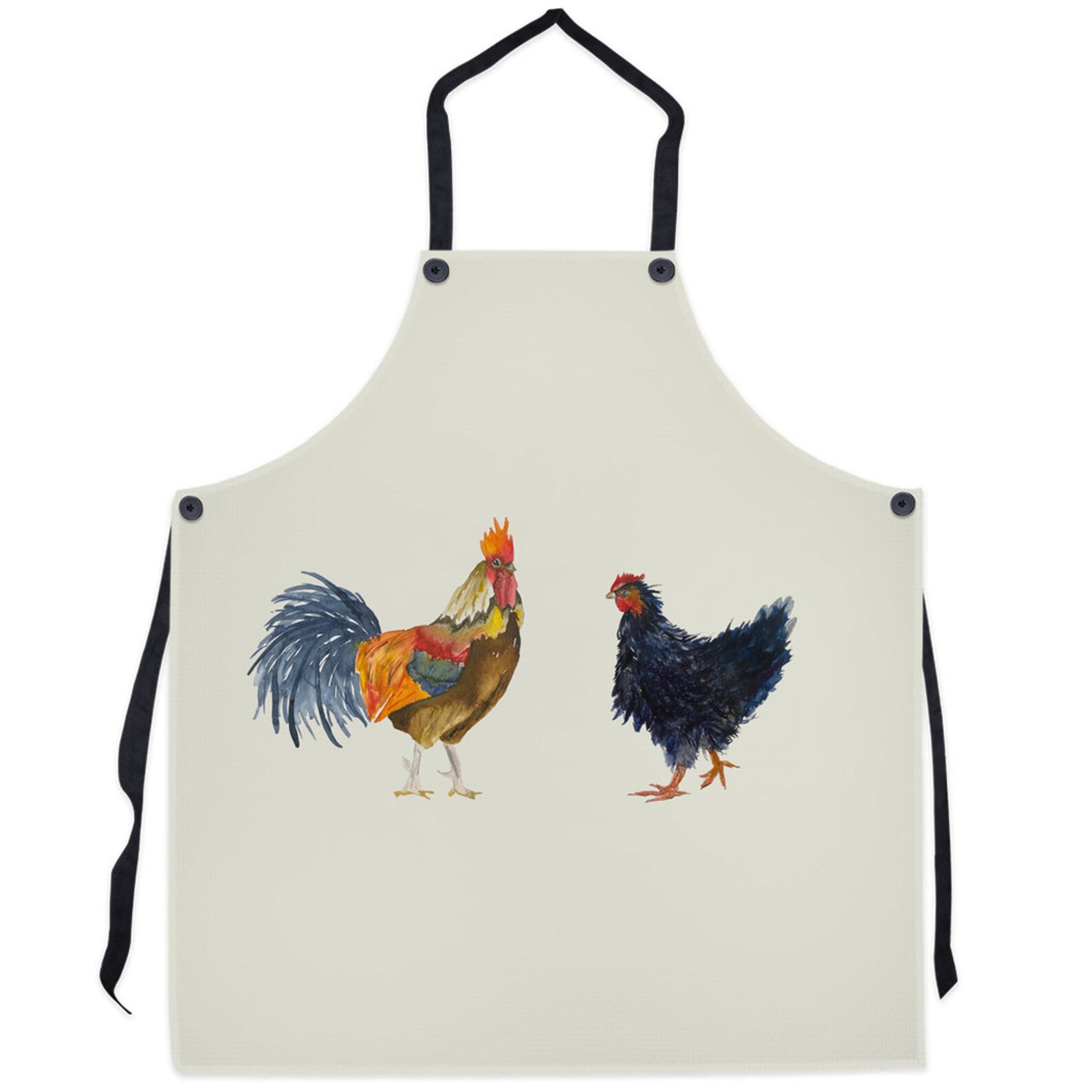 Rooster And Hen Aprons Farm Chickens Apron Kitchen Apron Etsy