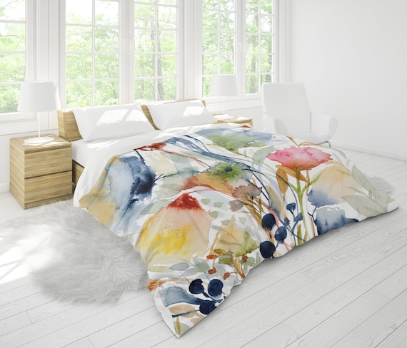 green and yellow duvet covers