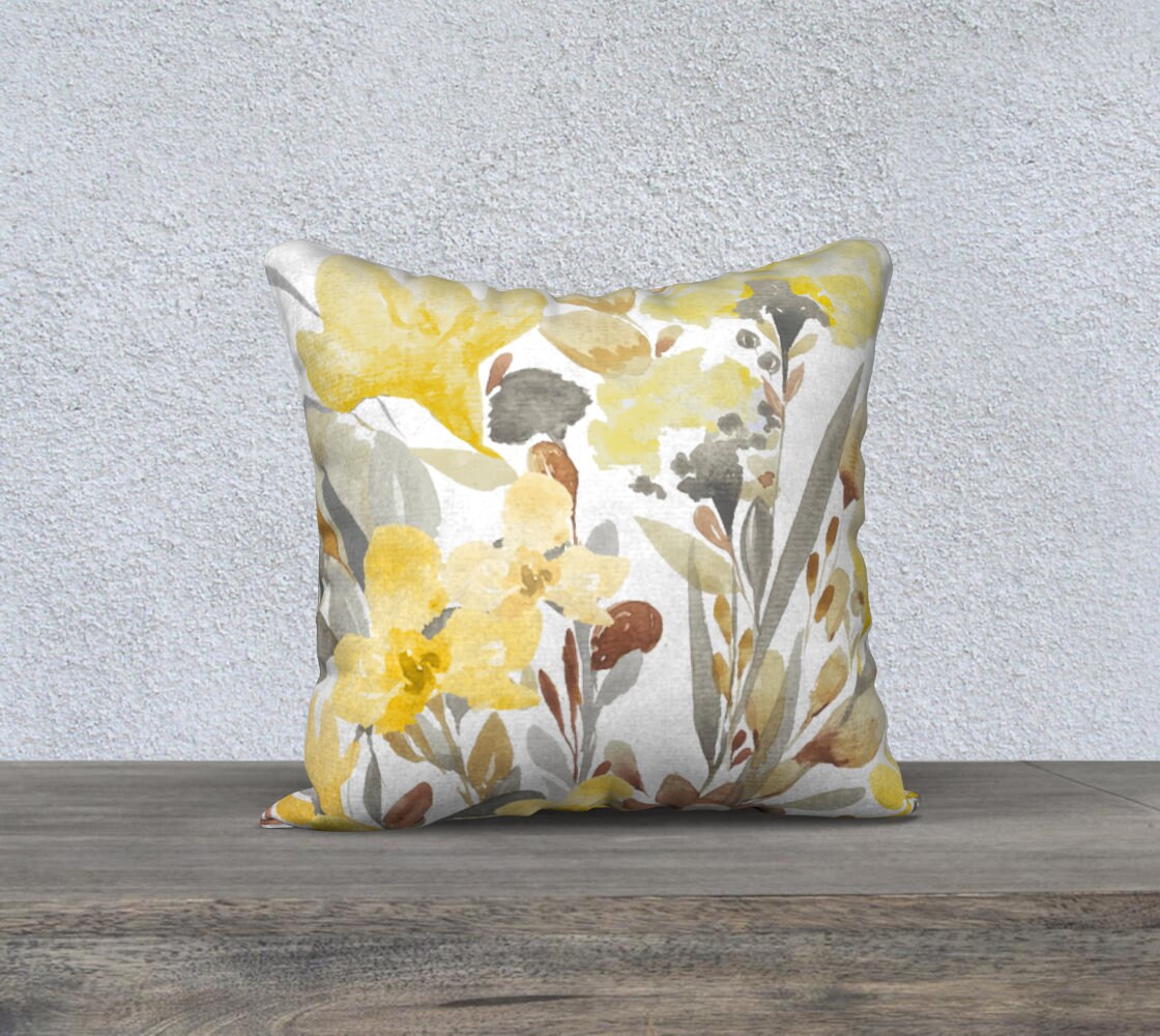 Yellow grey black throw pillows sale