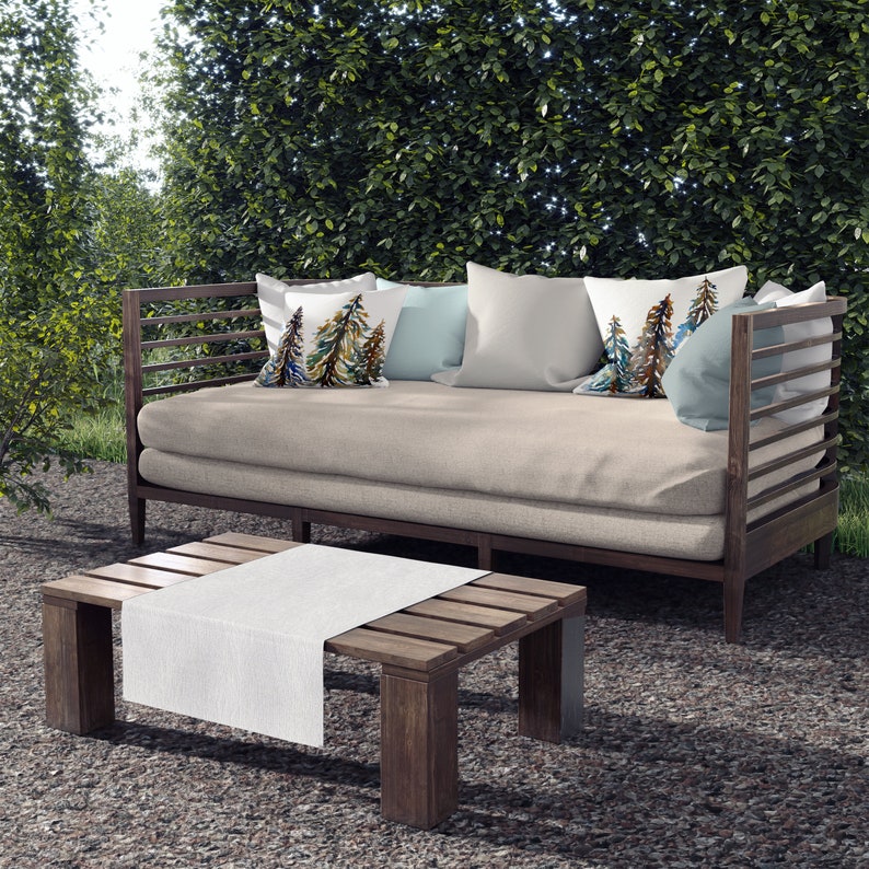 Evergreen Carols Dark Outdoor Pillows & Covers Double Sided Etsy