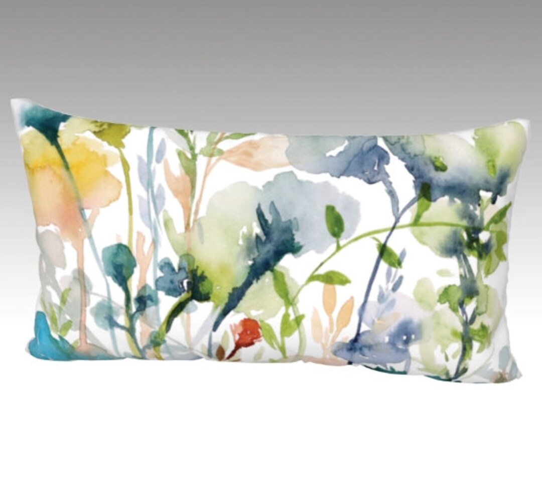 Spring Flowers Bed Pillow Sham King and Standard Sizes Cotton Sateen