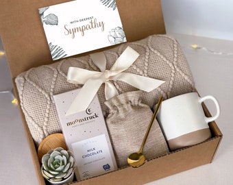Sympathy gift Basket, Hygge Gift Box with Blanket, Sending a hug, Thinking of you, Bereavement, Encouragement gift, Care Package