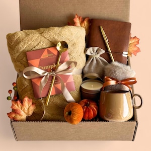 Cozy Fall Gift Boxes Care Package For Her, Birthday Gift Basket, Get Well Soon Gift, Hygge Gift Box, Thinking Of You Gift, Self Care Package